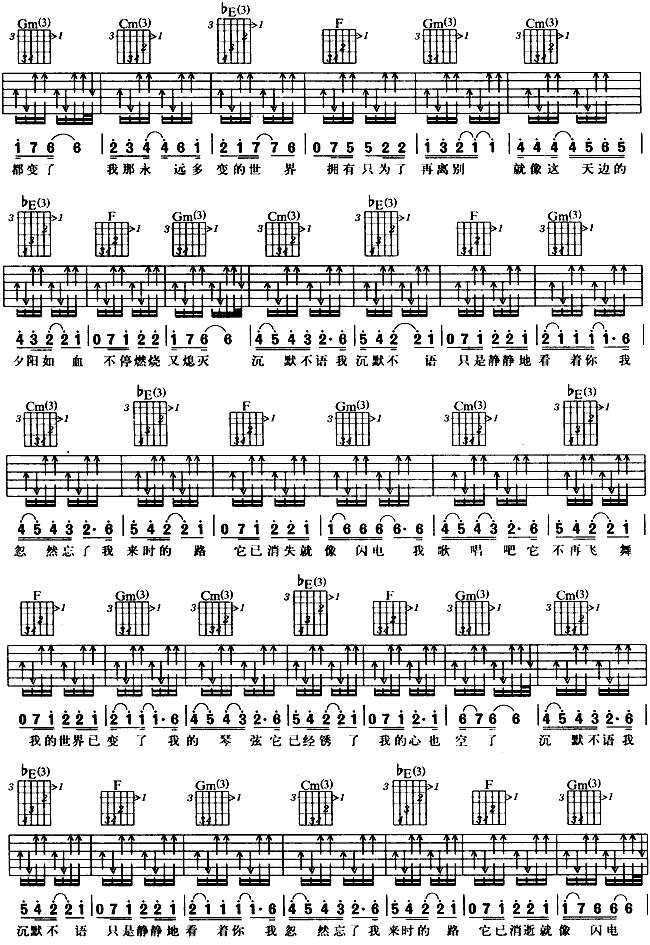 闪亮的瞬间吉他谱 