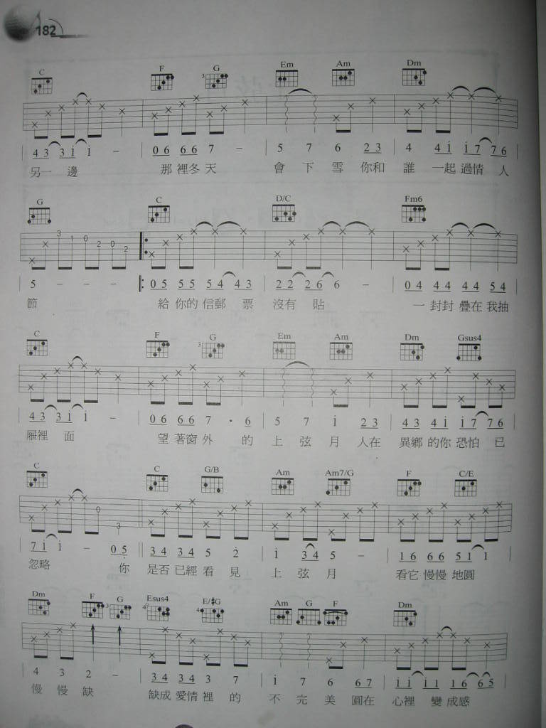 《上玄月》吉他谱