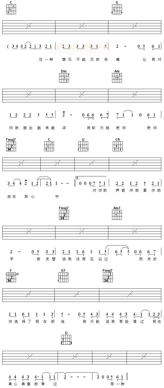 听说爱情回来过吉他谱 