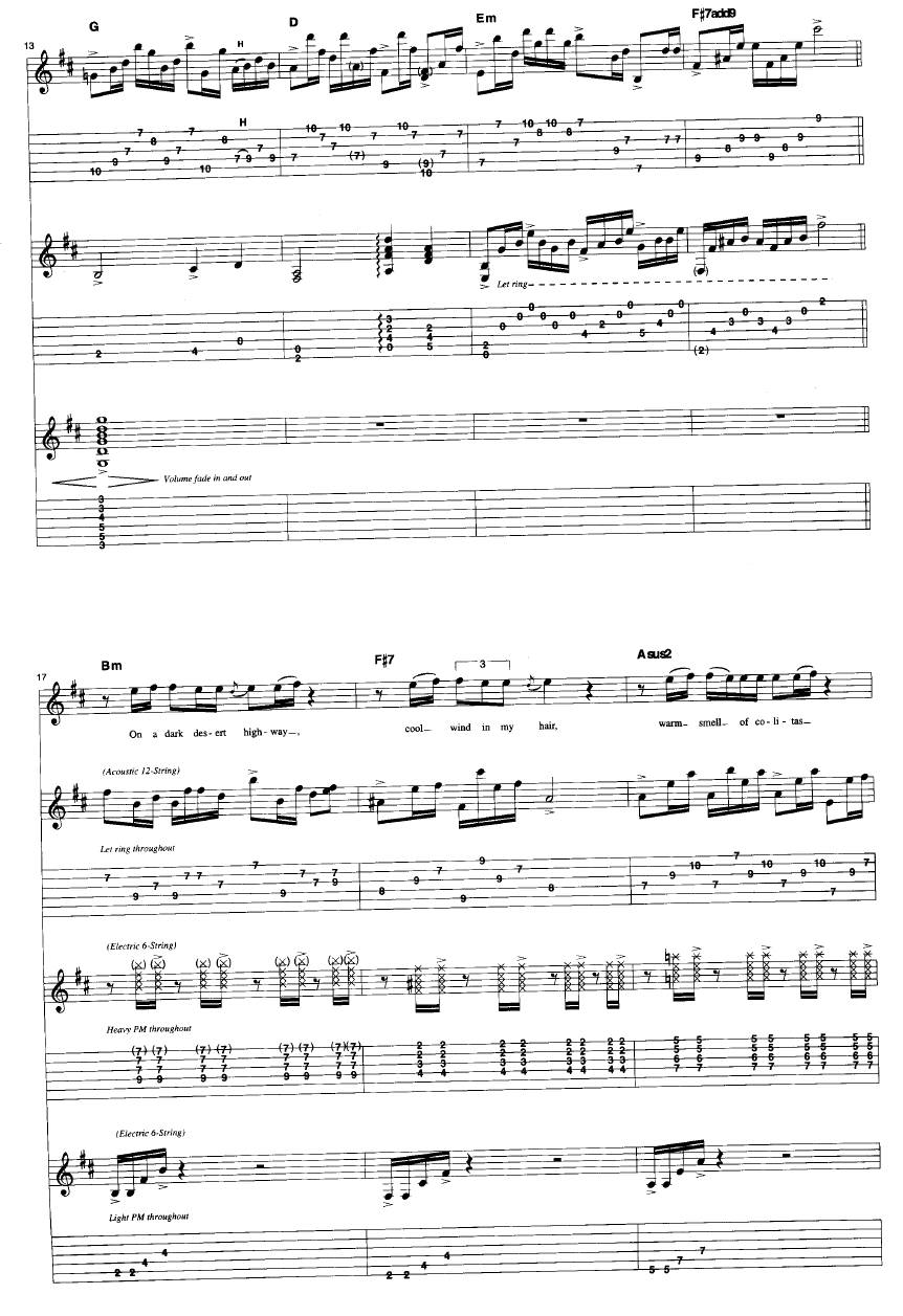 Hotel Californi吉他谱