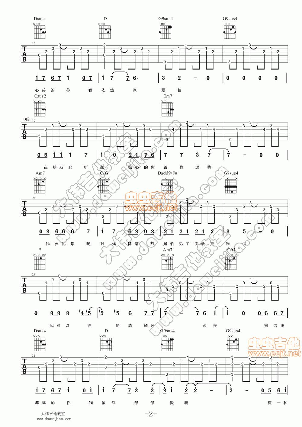 听说爱情回来过吉他谱