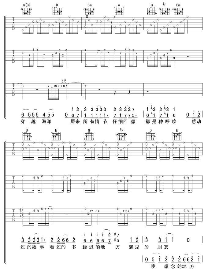 听！是谁在唱歌吉他谱