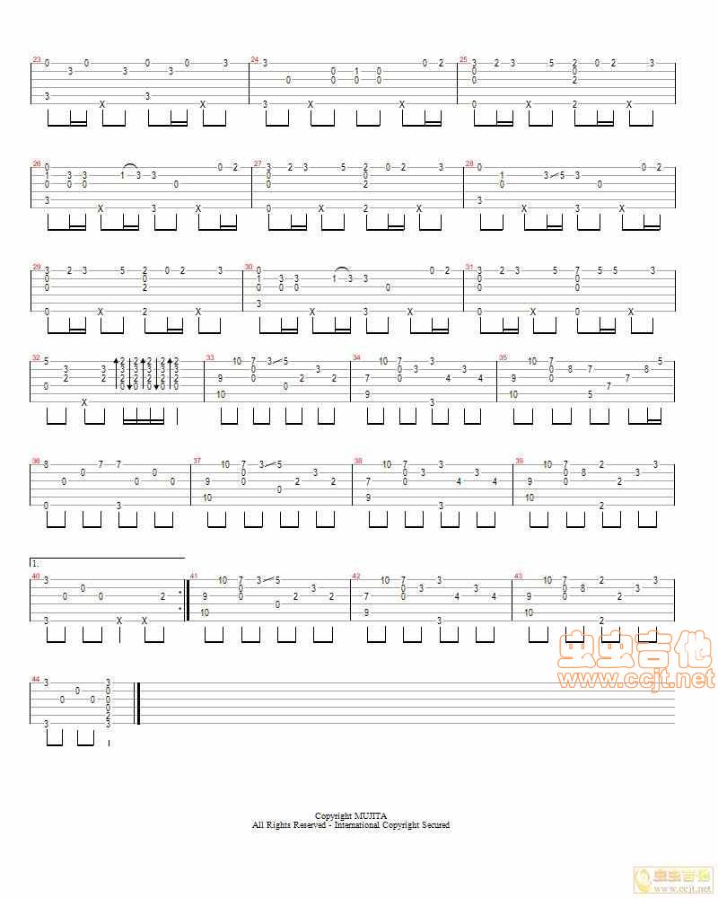 可惜不是你吉他谱 