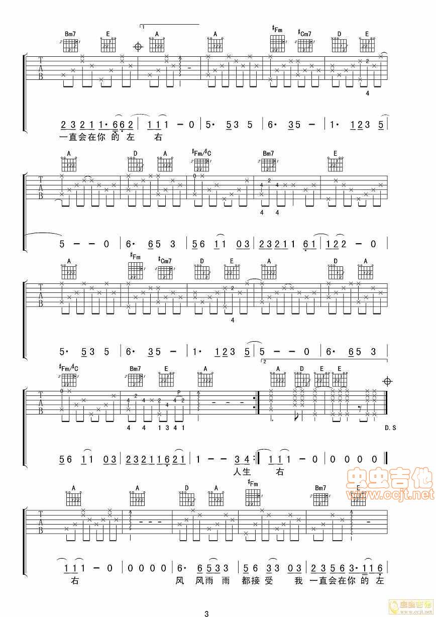 阳光总在风雨后吉他谱