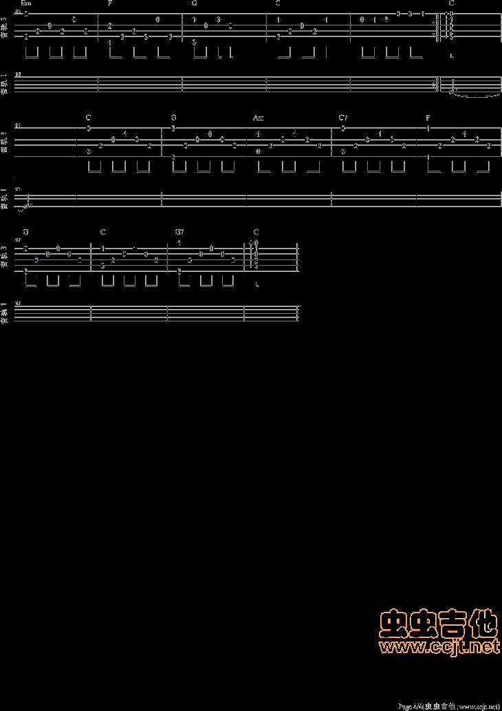岁月的童话吉他谱 