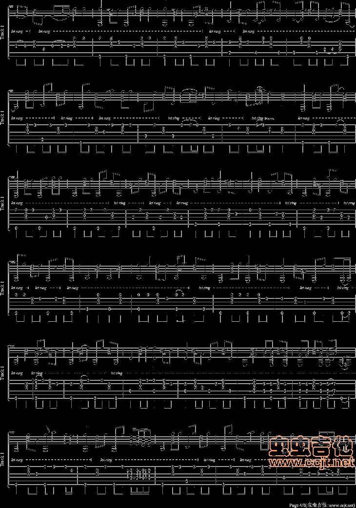 加州旅馆吉他谱 