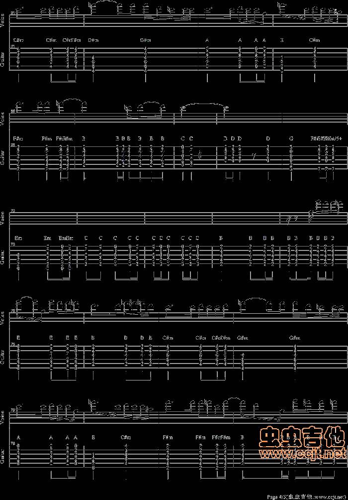 我很快乐吉他谱 