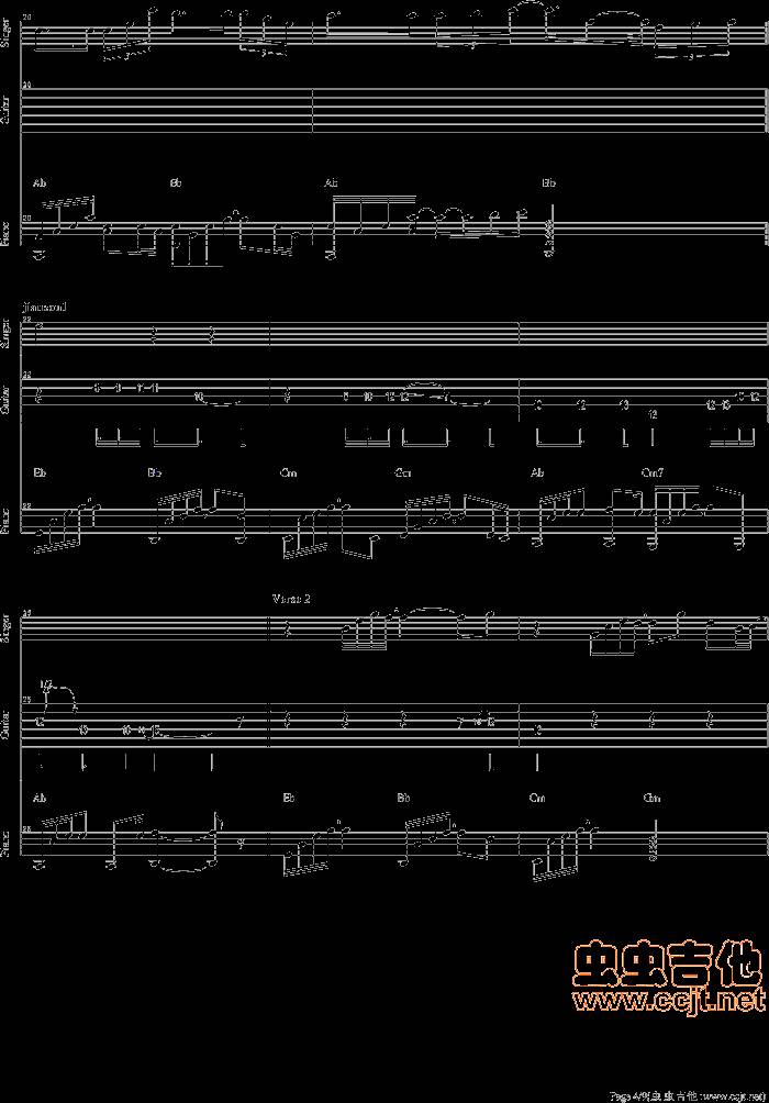 爱情花园吉他谱 