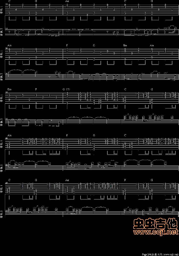 说声珍重吉他谱
