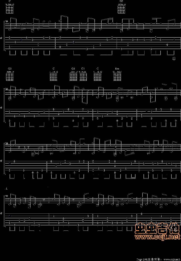 哭砂吉他谱