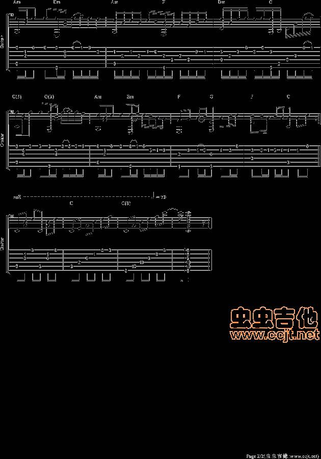 千与千寻吉他谱 