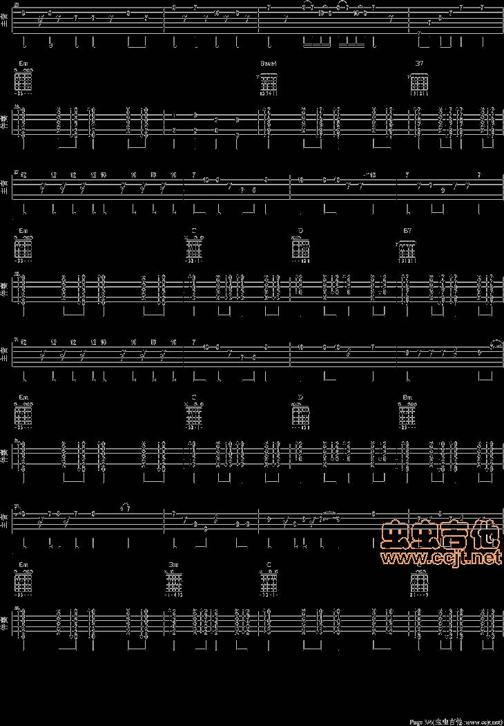 天空之城吉他谱
