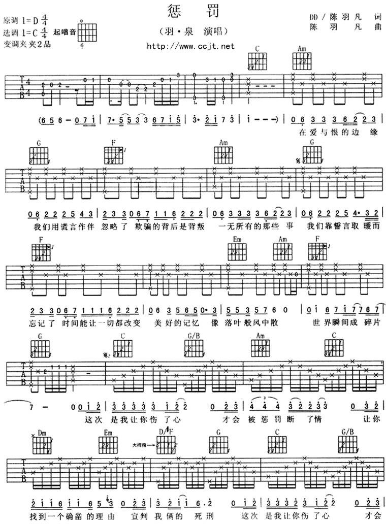 惩罚吉他谱