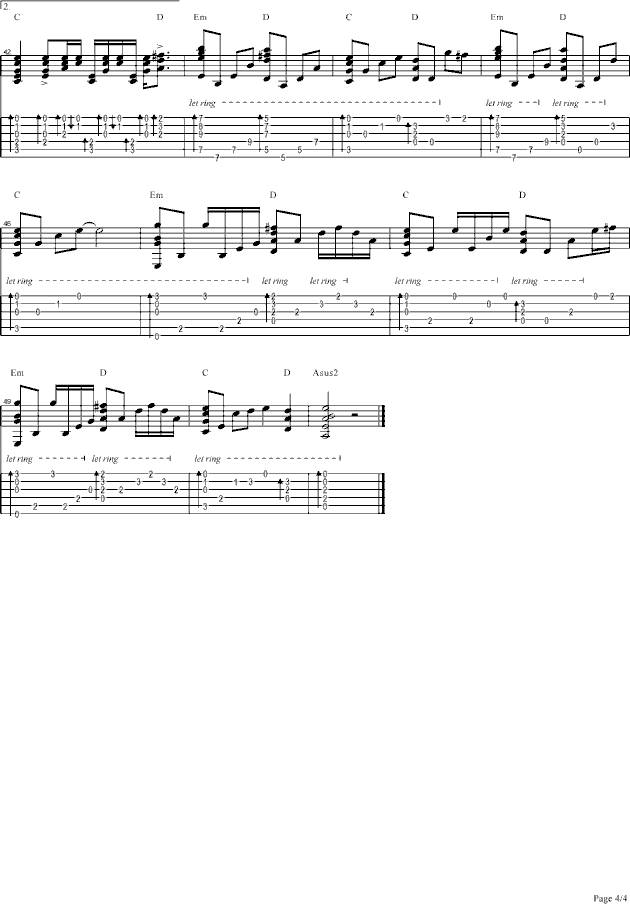 秋天不回来吉他谱 