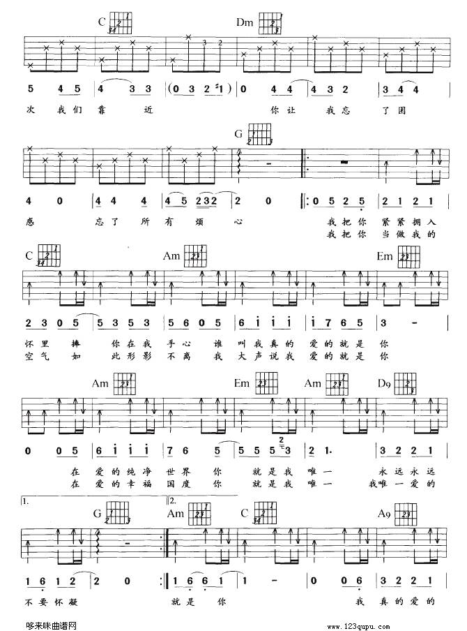 爱的就是你（王力宏）吉他谱