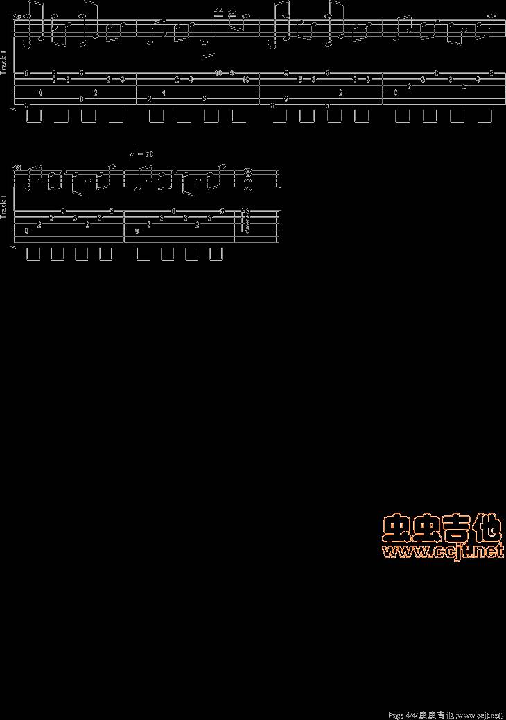 流行的云吉他谱 