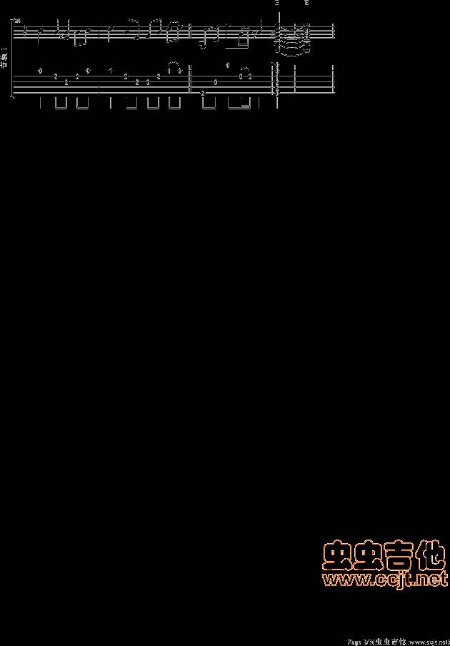 天使的翅膀吉他谱 