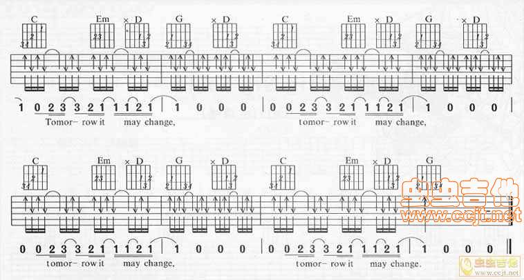 tomorrow吉他谱 
