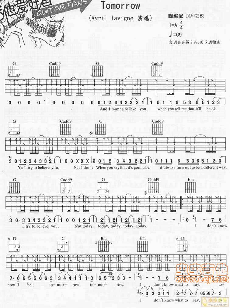 tomorrow吉他谱