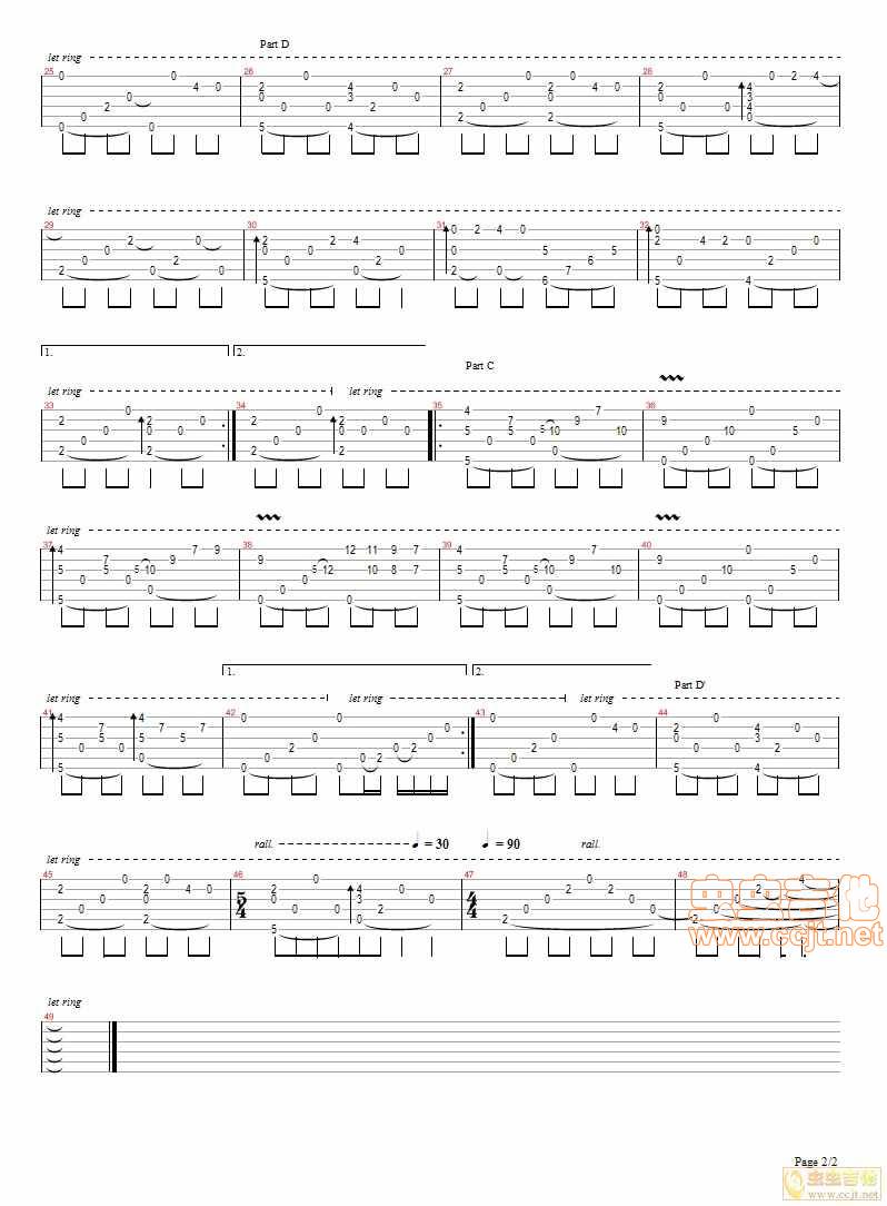 奇跡之山吉他谱 