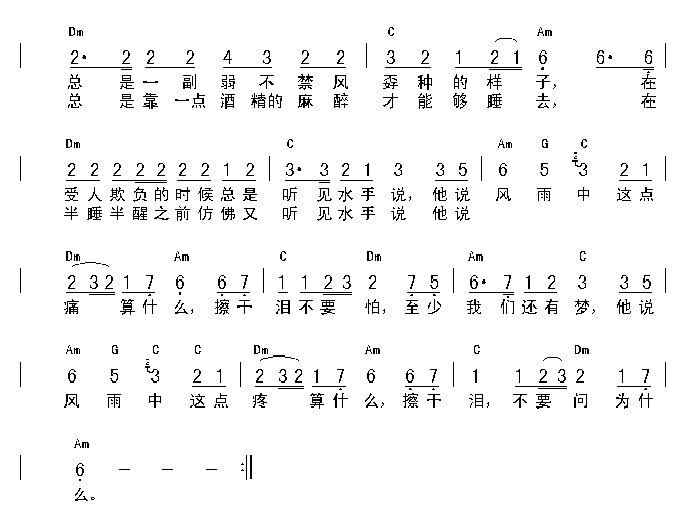 水手图片版吉他谱 