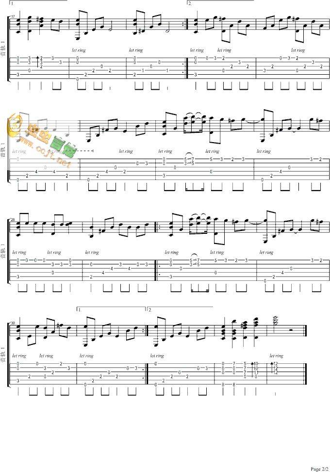 心语心愿吉他谱 