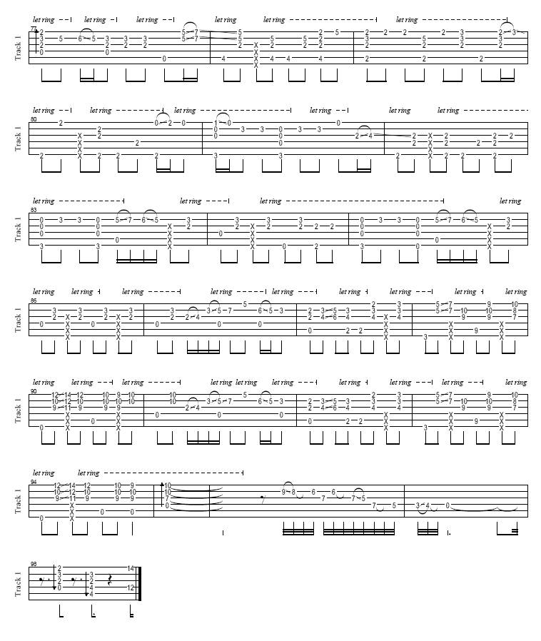 情非得已(独奏)吉他谱 