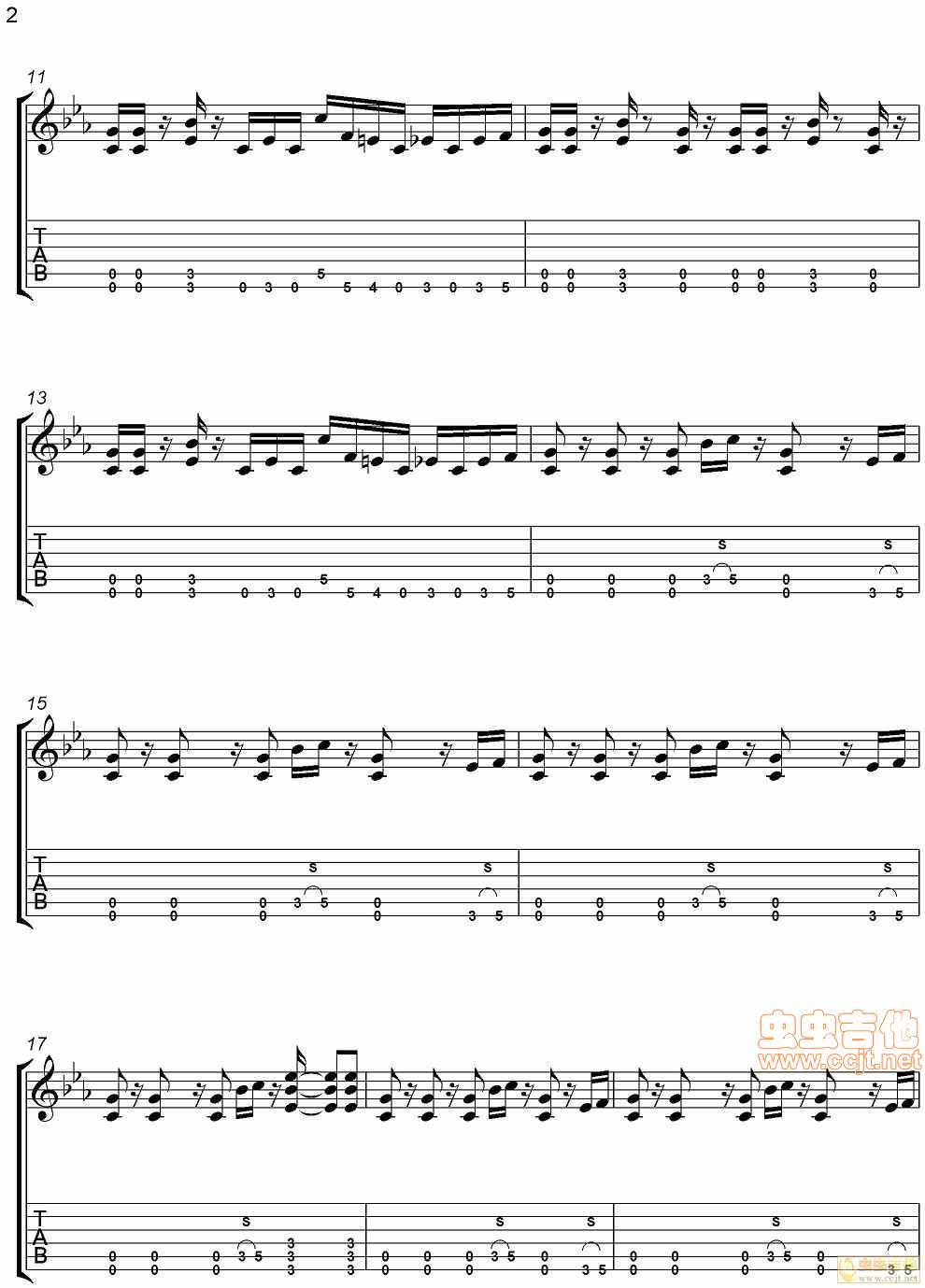 because of you吉他谱