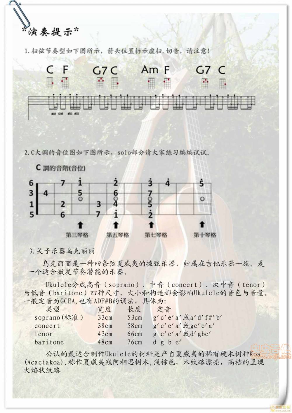 乌克丽丽吉他谱 