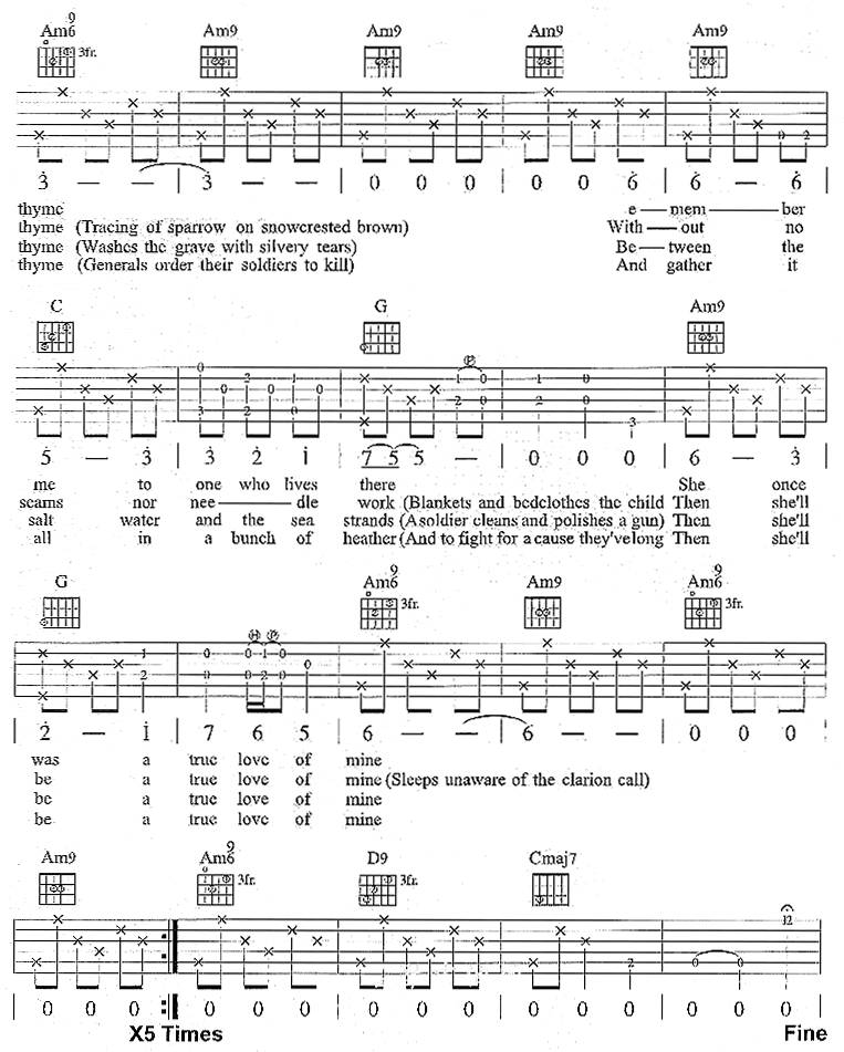Scarborough Fair吉他谱 