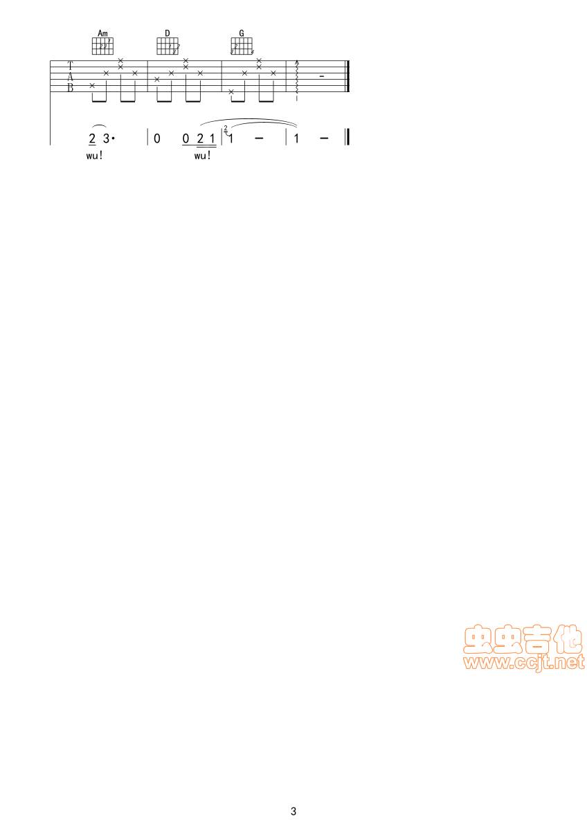 云中的Angel吉他谱 