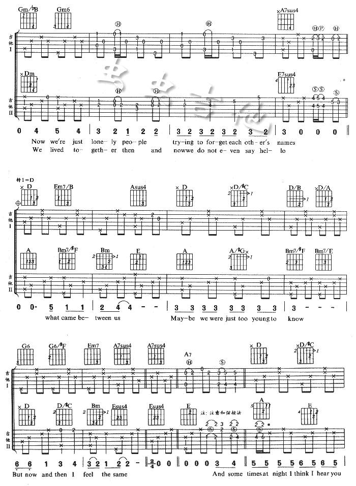 These Dreams吉他谱