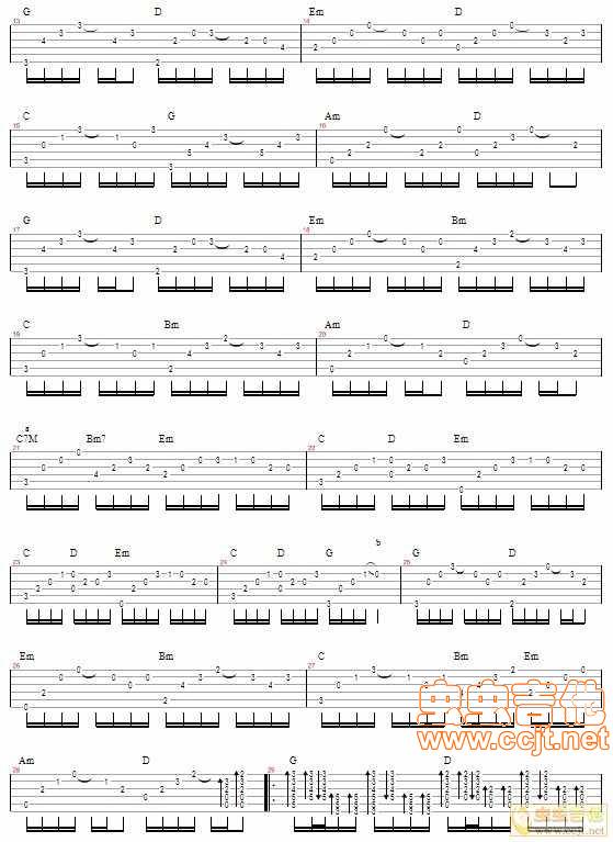 不要在我寂寞的时候说爱我吉他谱