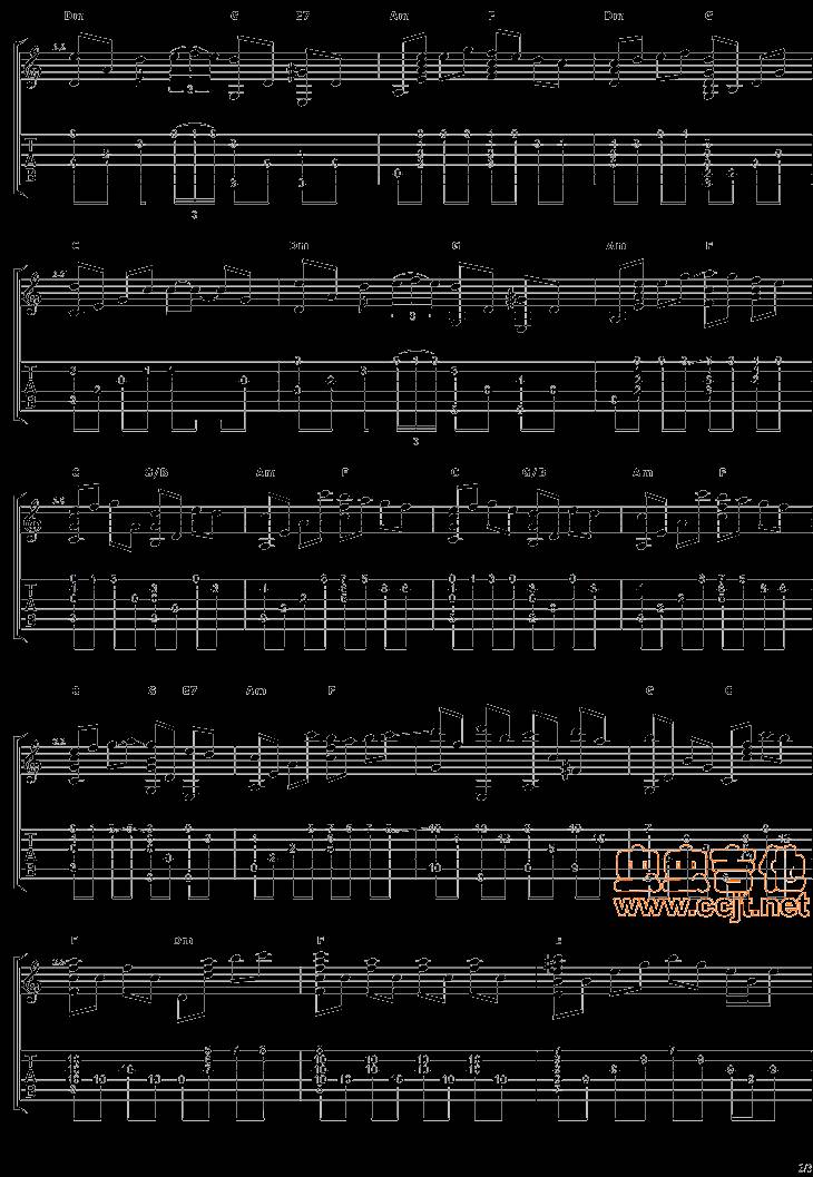 你的名字我的姓氏吉他谱