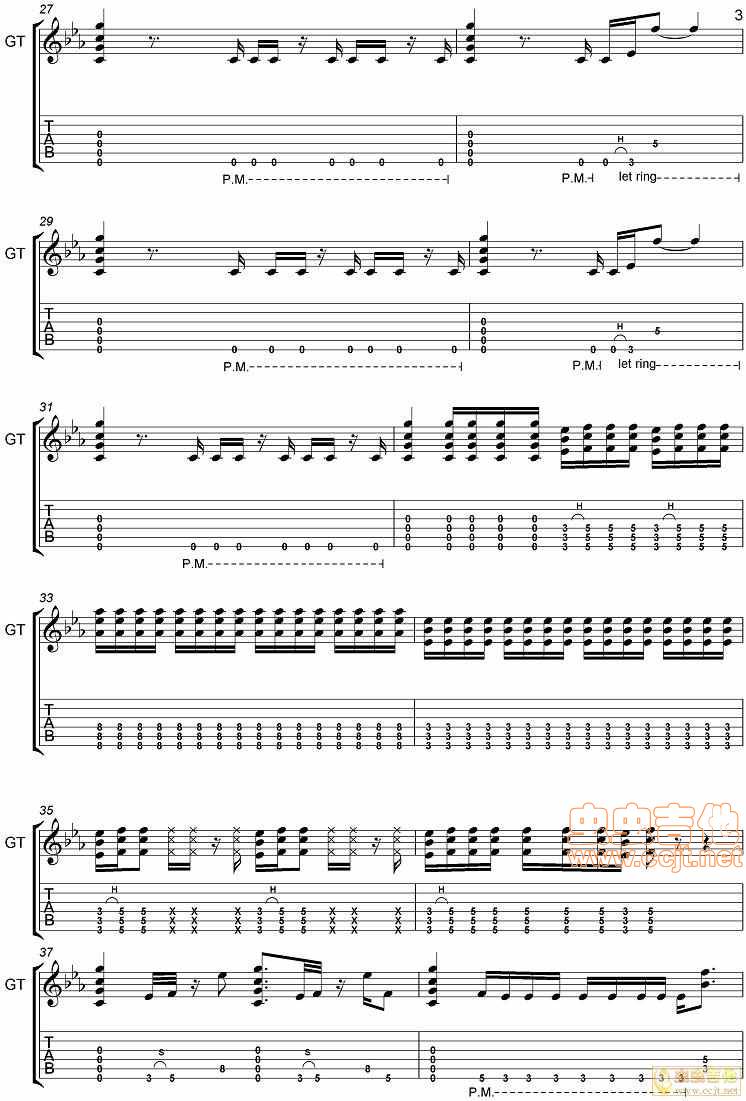 throw yourself away吉他谱 