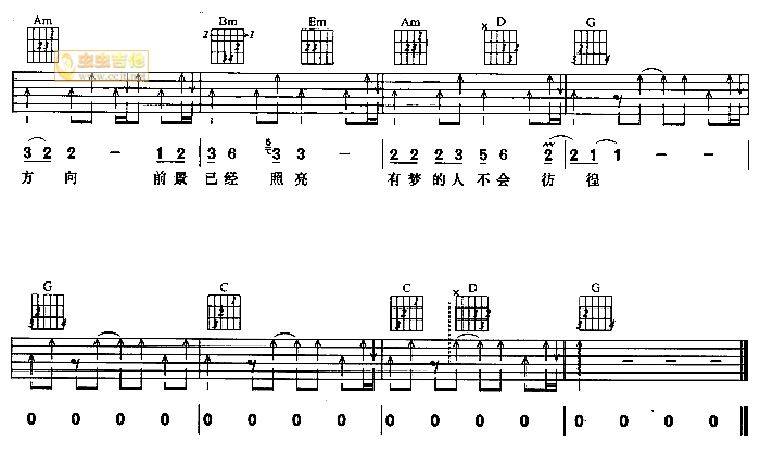 有梦的人吉他谱 