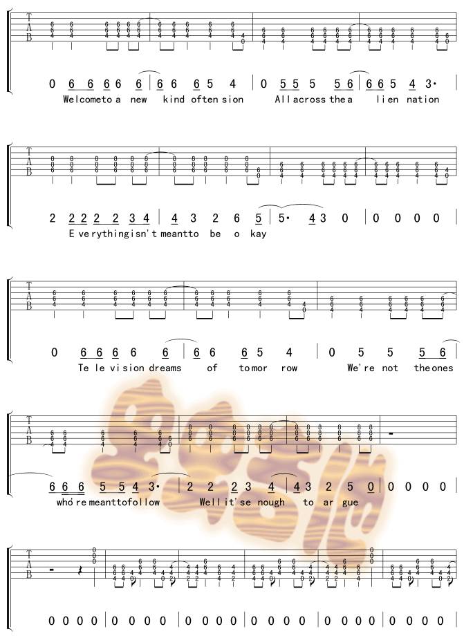 American Idiot吉他谱 