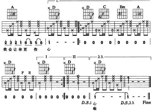 爱我久久(阿牛)吉他谱 