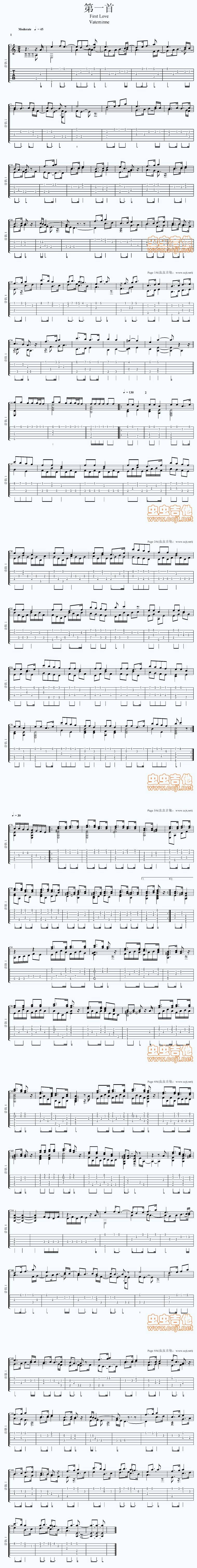 The First Love吉他谱 