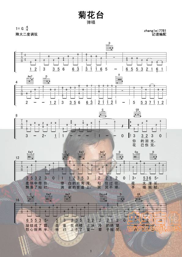 菊花台吉他谱