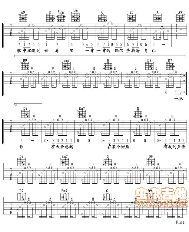 街角的guitarman吉他谱 