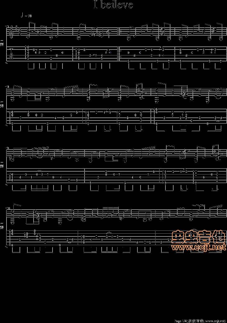 I Believe吉他谱