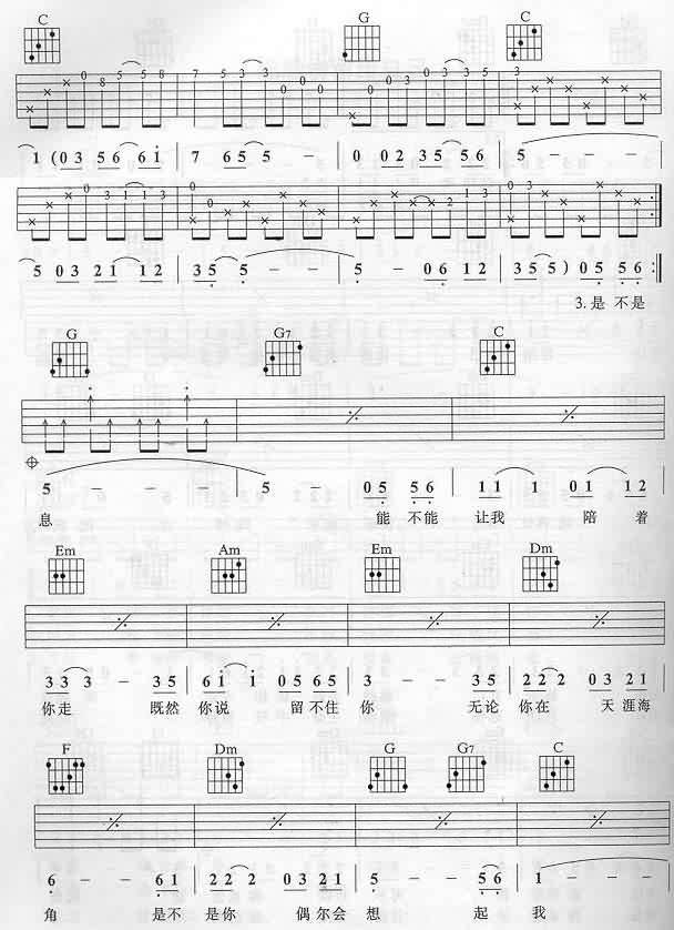 把悲伤留给自己吉他谱