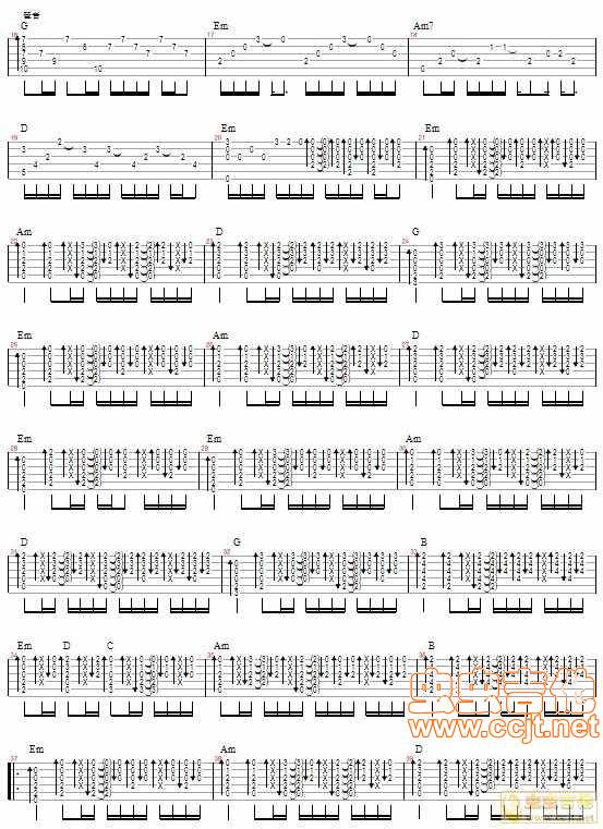 有没有人告诉你吉他谱