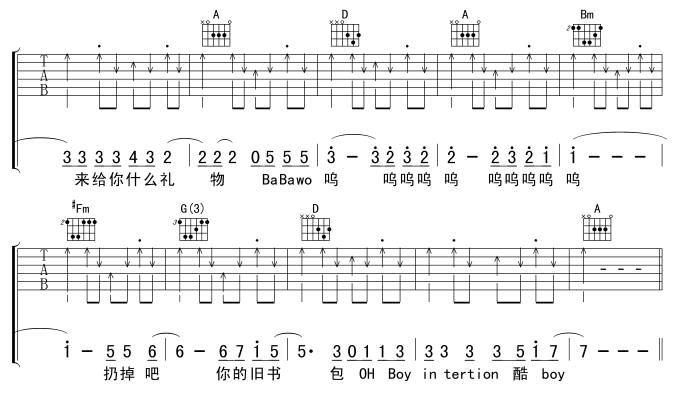 New Boy吉他谱 