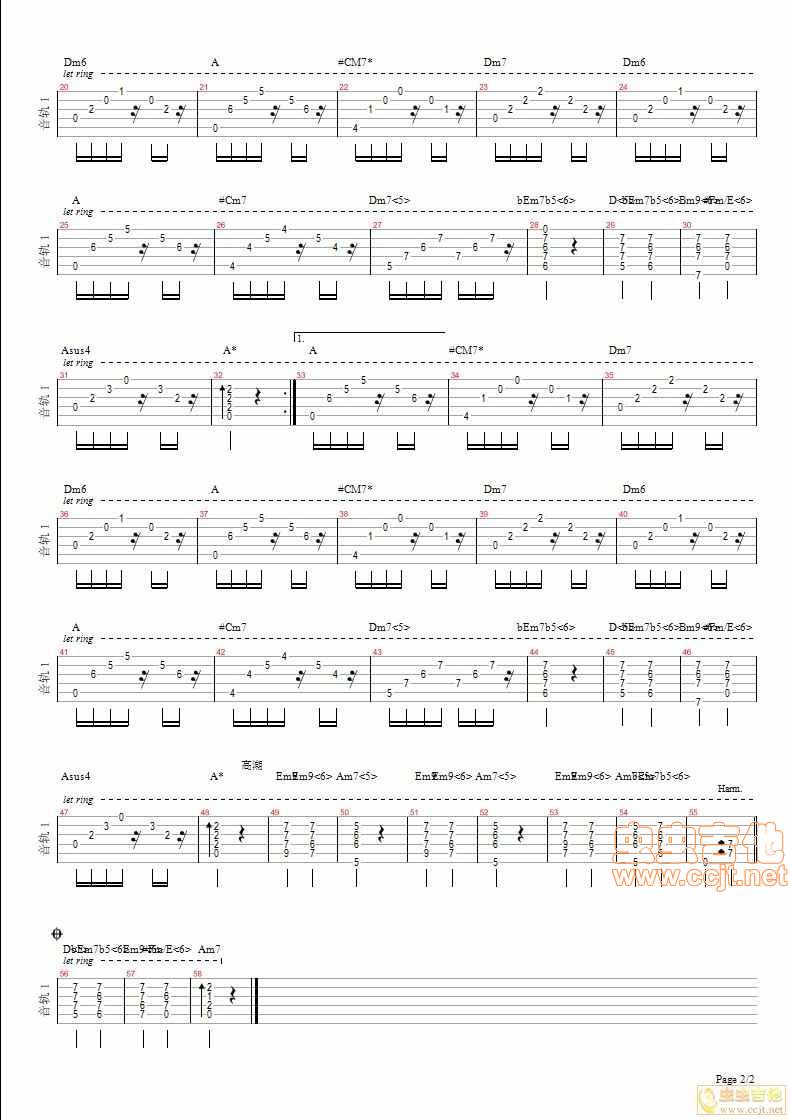 无菇朋友吉他谱 