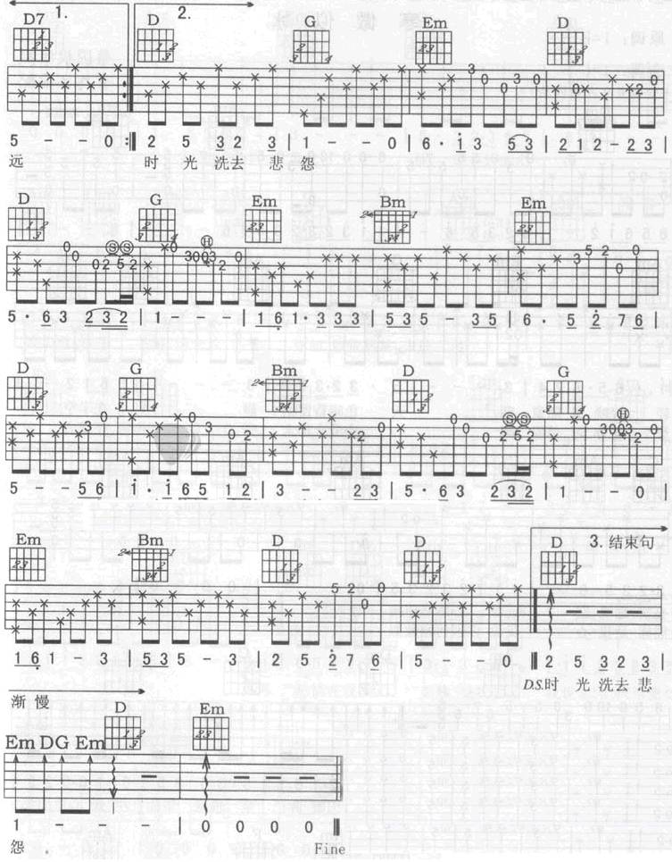 逝去的诺言吉他谱 