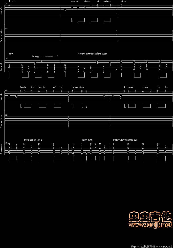 寂静之声吉他谱 