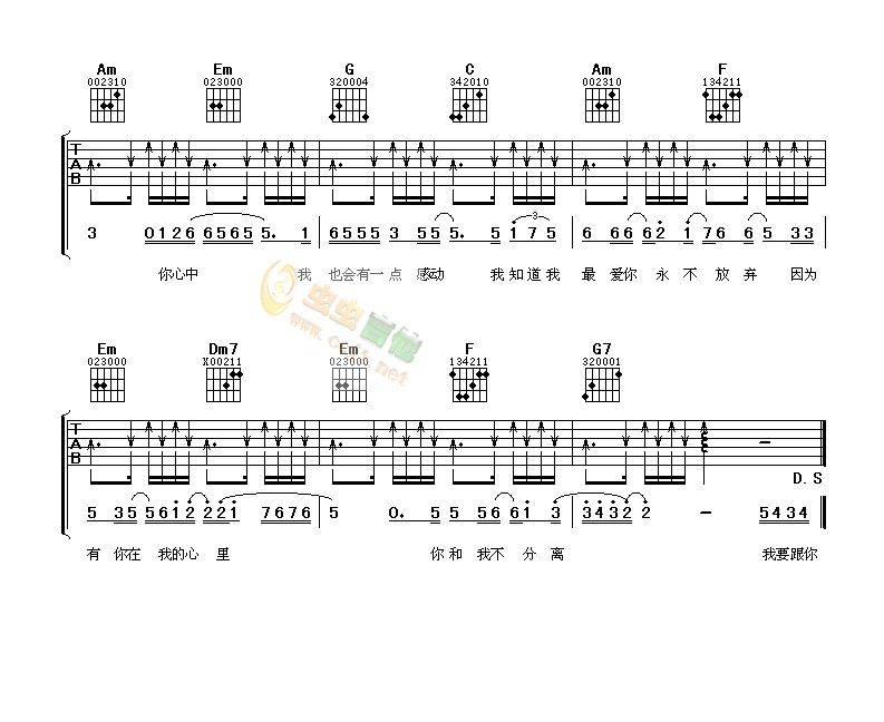 我是你的天空吉他谱 