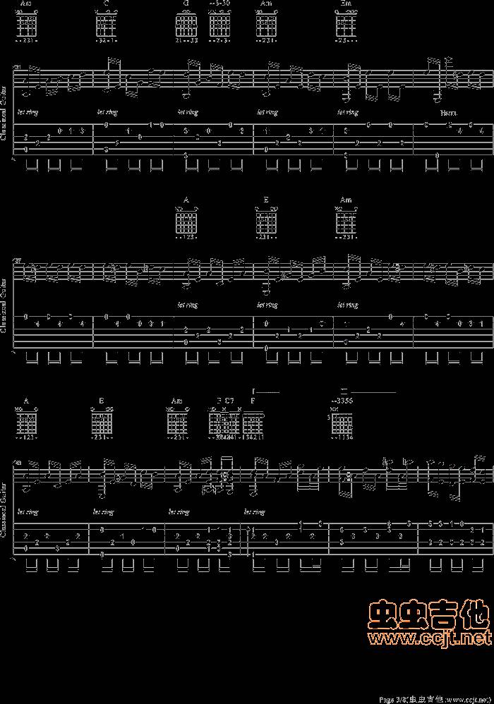 献给爱丽丝吉他谱